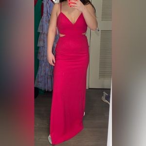 Macy’s pink prom dress, size medium (8)